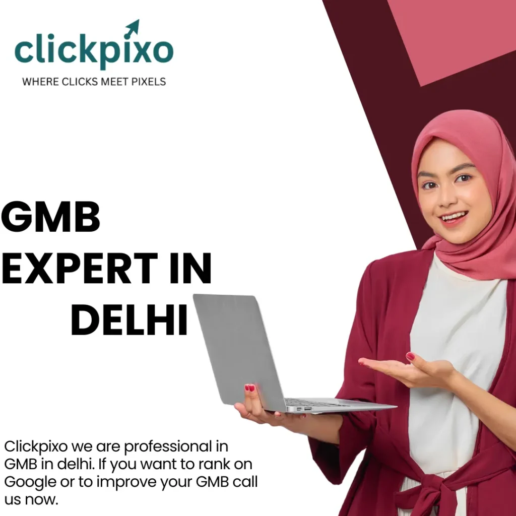 GMB Expert In Delhi standing with laptop and happy smile.