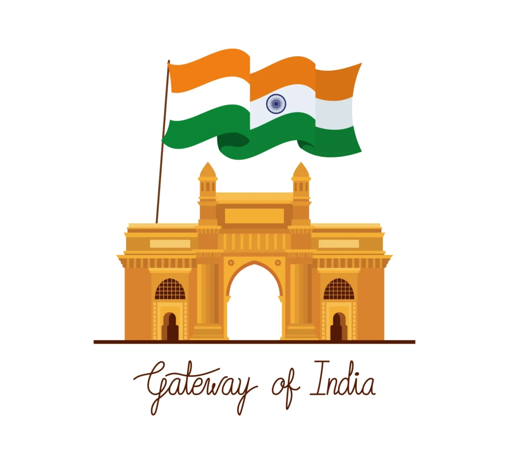 SEO Expert In India With Flag And Gateway Of India